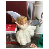 Lot of Christmas Items - Ornaments - Candles - Candle Holders - Lenox Coffee Thermos - Precious Moments Lighted House - Christmas Tags - Figurines and More