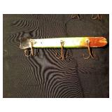 3 Vintage wood/metal Musky fishing lures (1 has jointed body)