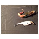 1 Rubber Musky Innovation Spring Bull Dawg lure and 1 other large fishing lure