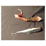 1 Rubber Musky Innovation Spring Bull Dawg lure and 1 other large fishing lure