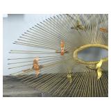 Vintage Sunburst Flying Birds Wall Hanging - Possible Curtis Jere
