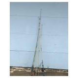 Lot of 7 Vintage Fishing Rods - 3 of them have Reels