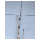 Lot of 7 Vintage Fishing Rods - 3 of them have Reels