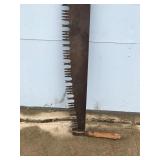Large Vintage 2 Man Cross Cut Saw