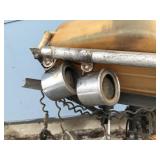 Vintage Wooden Plane Propeller with Small Engine