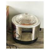 Vintage Roto Broil Automatic Cooker Fryer Chrome Model No. 100 with Box and Manual