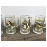 Lot of Collectible Beer Mugs / Glasses & More - Lakemaid Beer Schells & Rapala - Schmidt Beer Collector Series with Fish on them - Smirnoff Mule Copper Cups - New Zealand Steinlager Beer Mugs - Usinge