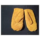 Suede sheep skin lined mittens