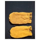 Suede sheep skin lined mittens