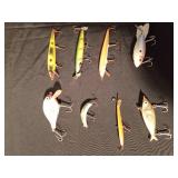 8 Fishing lures including 1 all metal one (See details)