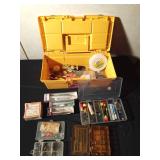 Tackle box of tackle including 3 lures in original boxes (See details)