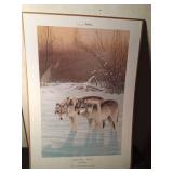 1998 MN Ducks Unlimited sponsor print of the year "Winter Silence-Wolves" by Thomas Moen 5643 / 6000