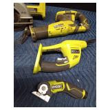 Ryobi set of battery operated tools with charger and battery