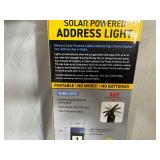 New Solar Powered Address Light