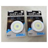 2 New Over Lite Motion Activated Wall / Ceiling Lights