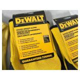 New Dewalt Leather Gloves and Coated Gripper Work Gloves - Size L