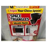 New Pack of 18 Ruby Space Triangles For Closet Organization