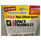 New Pack of 18 Ruby Space Triangles For Closet Organization
