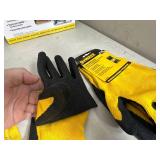 New Dewalt Leather Gloves and Coated Gripper Work Gloves - Size XL