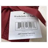 New Pack of 12 Signature Classics Wash Cloths