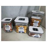 4 New Pantrymate Space Box Leak Proof Food Storage Containers