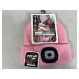 New Night Owl Rechargeable LED Lighted Beanie Hat - Adult Pink