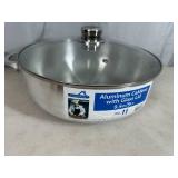 New Scratch and Dent 9.5 Quart Aluminum Caldero Pan with Lid