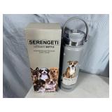 New Serengeti Vacuum Insulated Stainless Steel Water Bottle - Pitbull Dog