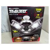 New TriBurst LED Garage Light - Multi-Directional Light - Motion Detecting