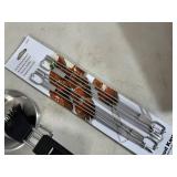 New Grill Accessories, Glove, Skewers, Oil Spritzer, Sauce Pan