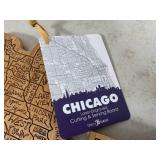 New Bamboo Chicago and Illinois Serving Board and Coaster Set