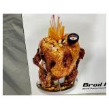New Broil King Chicken Roaster Set with Thermometer