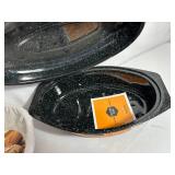 New Granite Ware Roaster Pan and Bread Proofing Basket