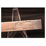 5 Troy Oz .999 Fine Silver Bar - Crown Crest "Kit-Kat Bar"