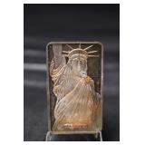 Statue of Liberty 1 oz .999 Fine Silver Bar With Assay Certificate No. 21046