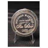 Johnson Matthey 1 oz .999 Fine Silver Round & Alaska 25 Years Commemorative Silver Round