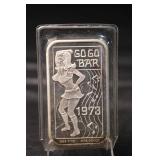 Go-Go Bar - 1 oz .999 Fine Silver Bar - 1973
