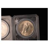 Peace Dollar Coins - Lot of 2 (1922 & 1925) US 90% Silver (Higher Grade)