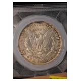 Morgan Silver Dollar - 1886 United States One Dollar in Slab (Higher Grade)