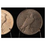 1922-S And 1922-D Peace Dollar - Lot of 2 United States Silver Dollars