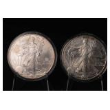 2008 And 2006 American Silver Eagle .999 1oz Silver Rounds