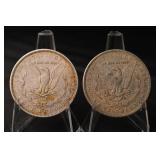 Morgan Silver Dollars - 1879-S & 1880-S - Lot of 2