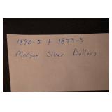 Morgan Silver Dollars - 1879-S & 1880-S - Lot of 2