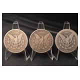 Morgan Silver Dollars - 1894-O, 1899-O, 1881-O (Lot of 3)