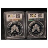 PCGS PR70DCAM 2017-W Silver Eagle - 2-Coin Set