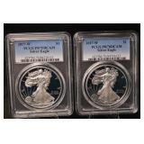 2017-W PCGS PR70DCAM Silver Eagle - Lot of 2