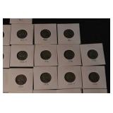 Jefferson Nickels 1946-1964 in White 2x2 Coin Holders - D/S Mint Marks