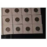 Jefferson Nickels 1946-1964 in White 2x2 Coin Holders - D/S Mint Marks