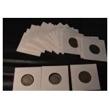 Buffalo Nickels - 19 US 5-Cent Coins, Various Dates