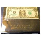 United States One Dollar Bill Sheet - 4 Federal Reserve Notes Collectible Currency
